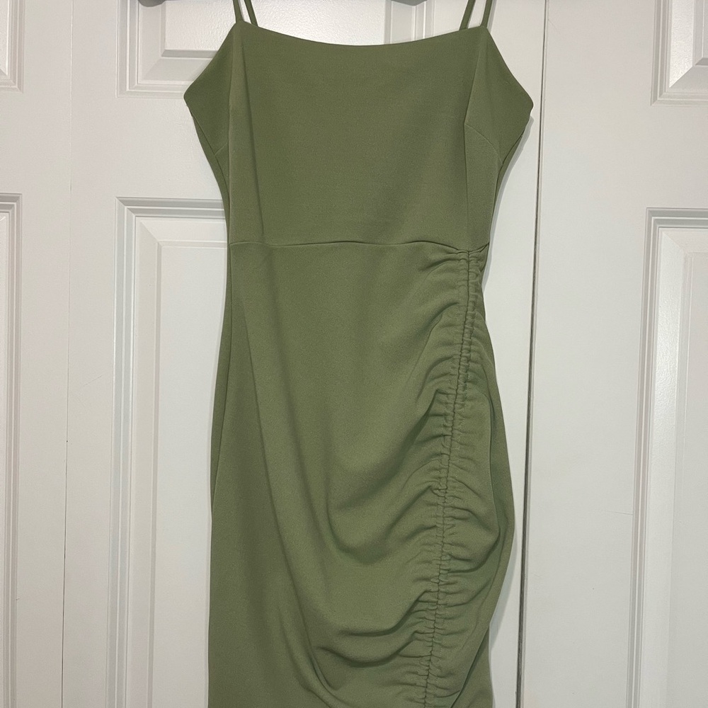 Windsor Olive Green Midi Dress